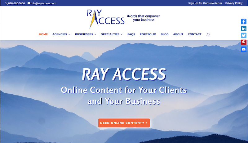 Ray Access has a new website with new website content
