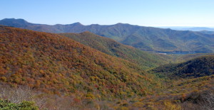 autumn mountain view outside Asheville