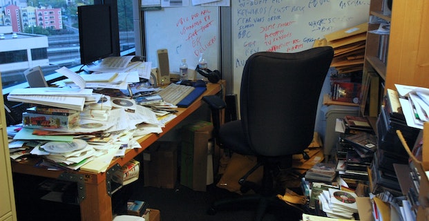 A messy area promotes the stress of disorganization